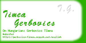 timea gerbovics business card