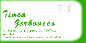 timea gerbovics business card